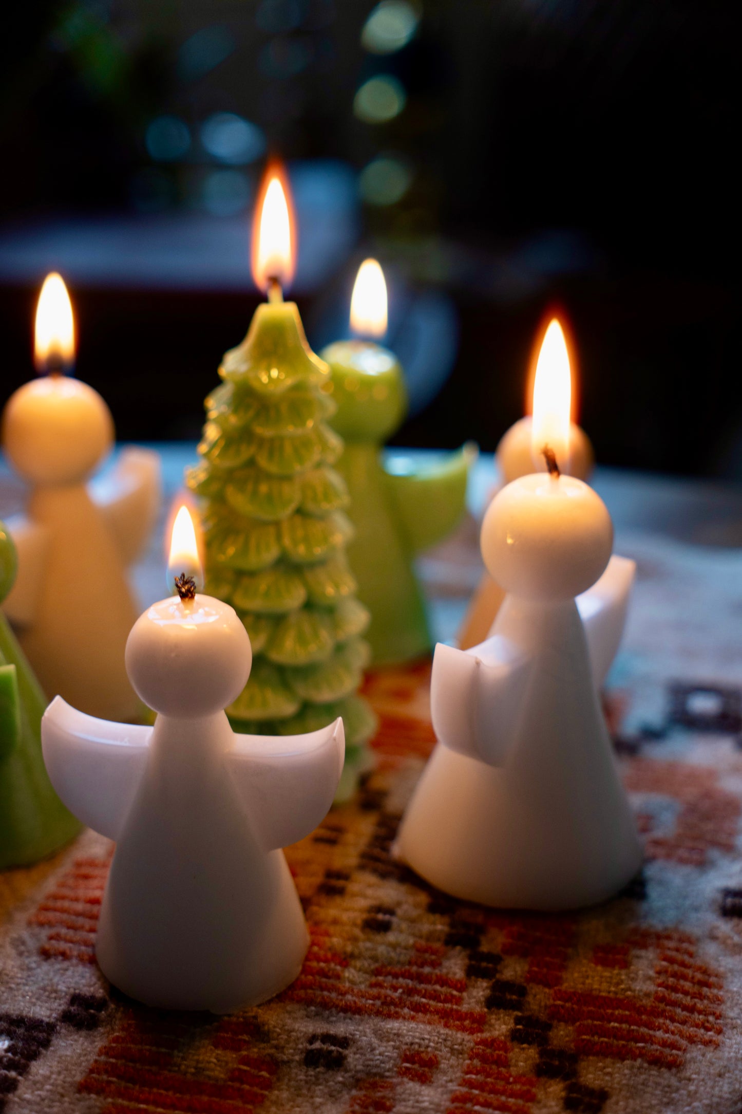 Eirins mellomstore juletre (stearinlys)