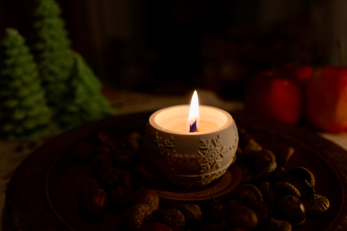 Eirins dekorjulekule med lys