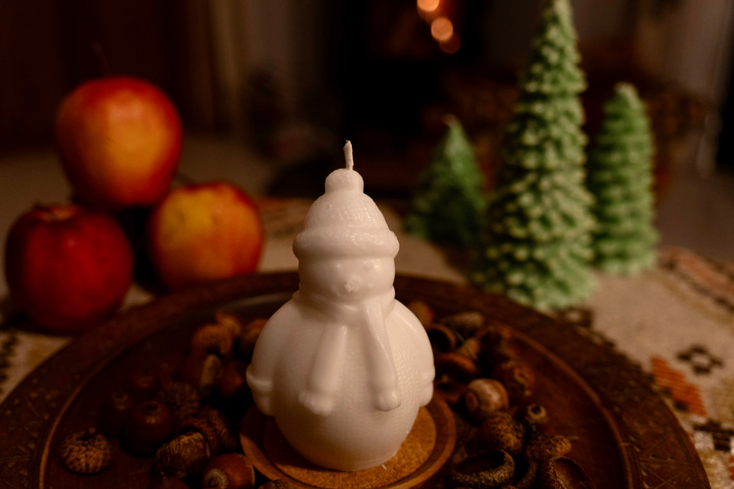 Eirins snømann (stearinlys)