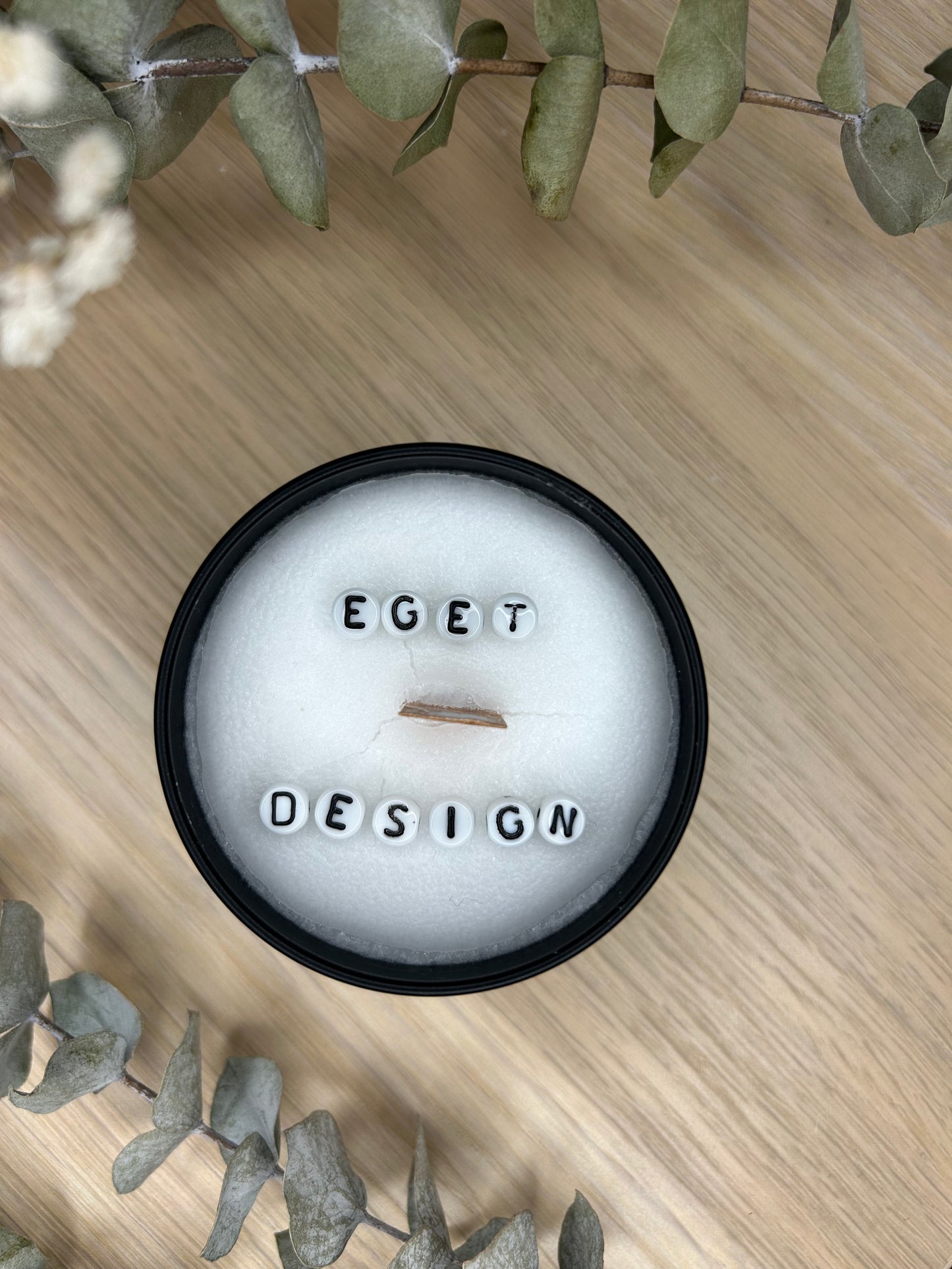 Duftlys med hemmelig beskjed (EGET DESIGN)