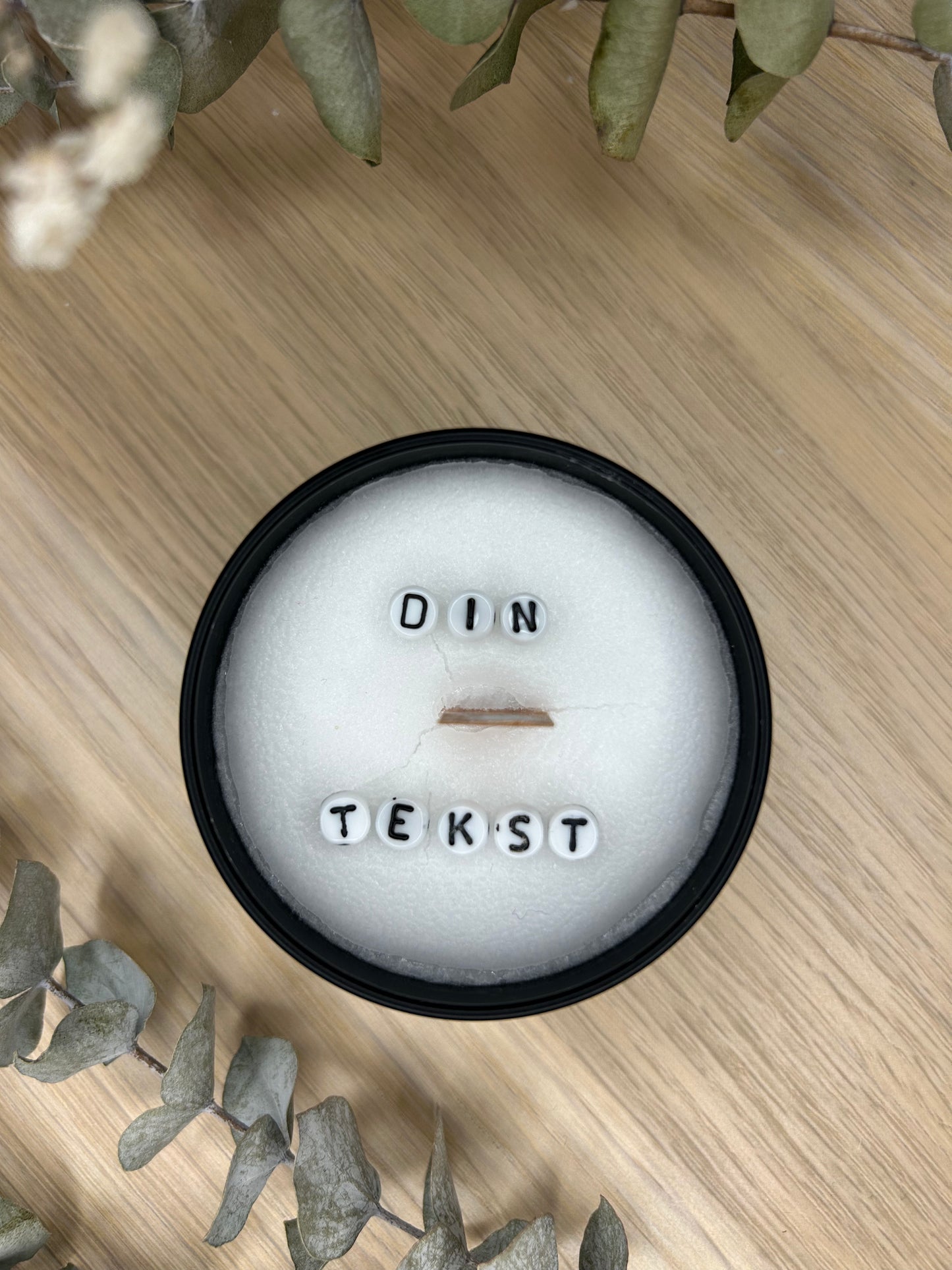 Duftlys med hemmelig beskjed (EGET DESIGN)