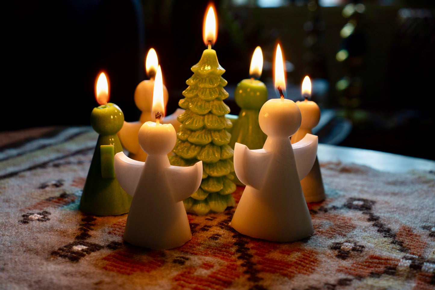 Eirins mellomstore juletre (stearinlys)