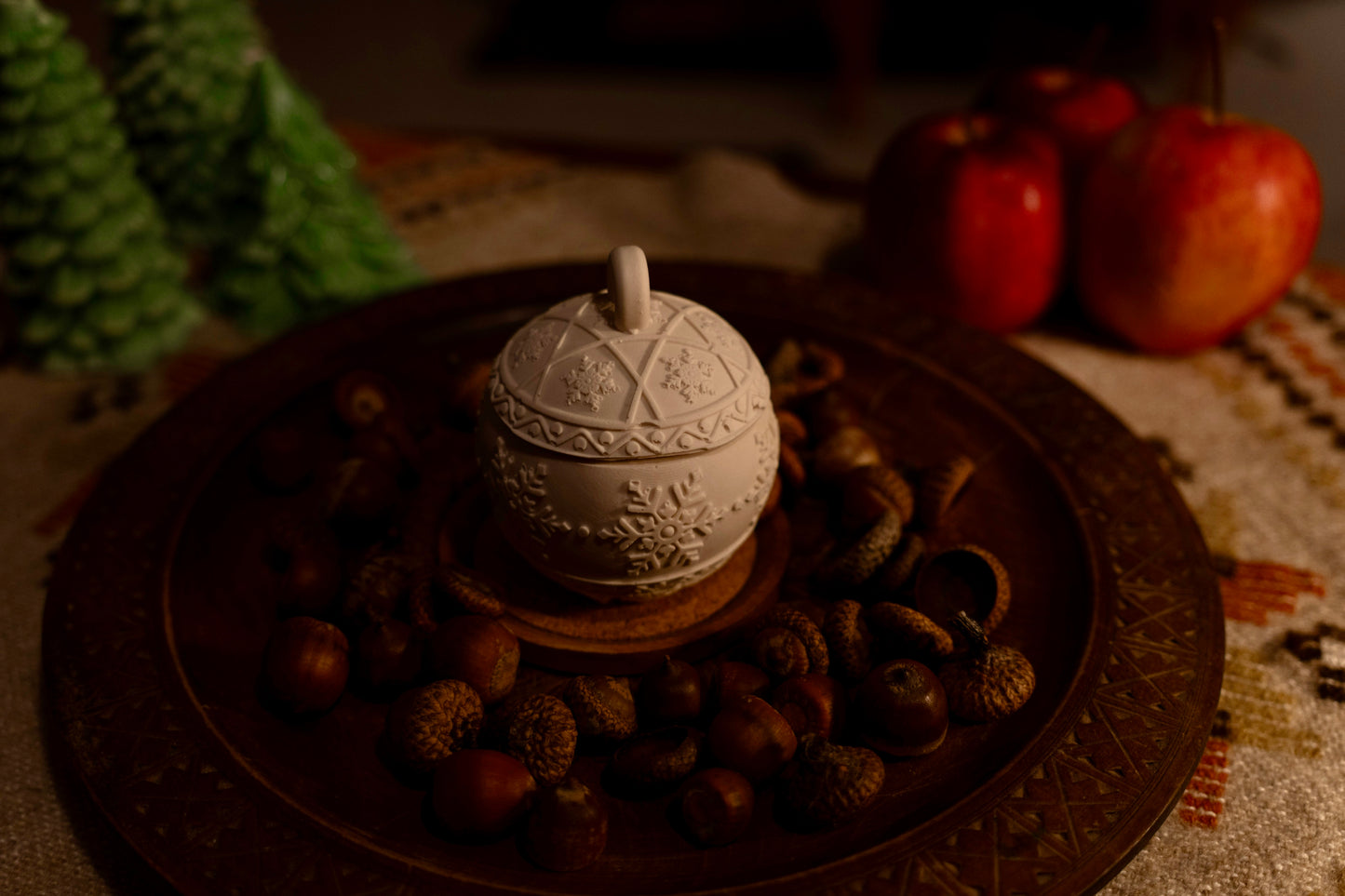 Eirins dekorjulekule med lys